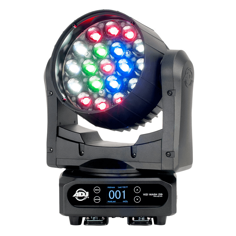 Adj Vizi Wash Z19 Cabeza Móvil Tipo Wash Con 19 Leds Osram De 20w Rgbw De 380w